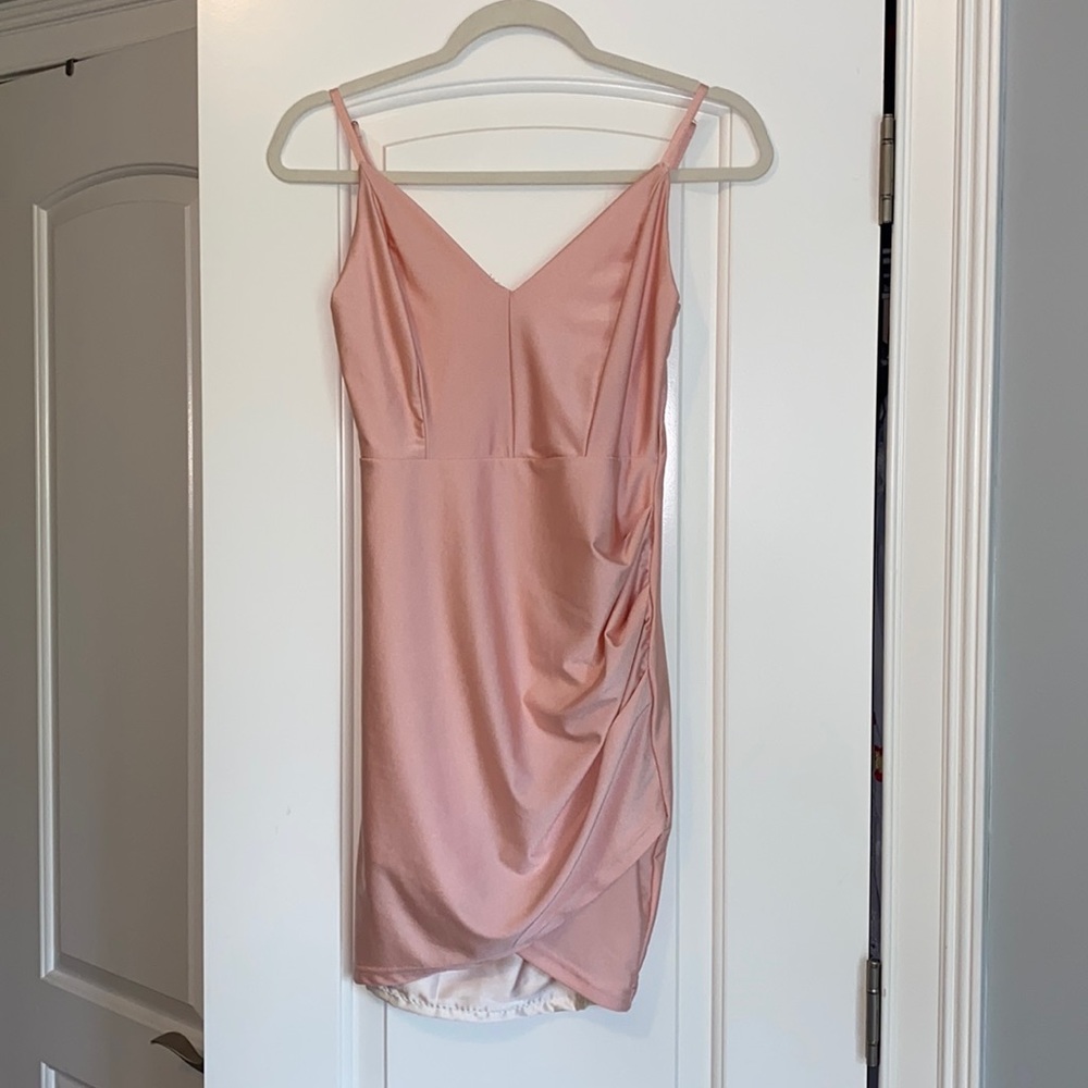 Pink Satin Dress